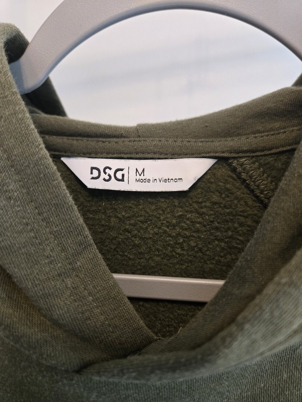 DSG Olive Green Fleece Lined Pullover Hoodie Size Medium Women - Picture 2 of 5